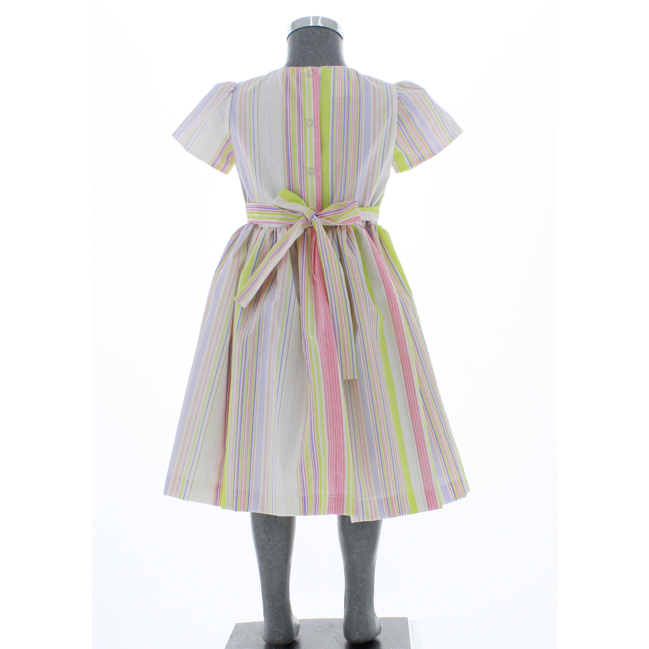 Vestido Niña Rayado Blanco 1 a 8 años 3570.