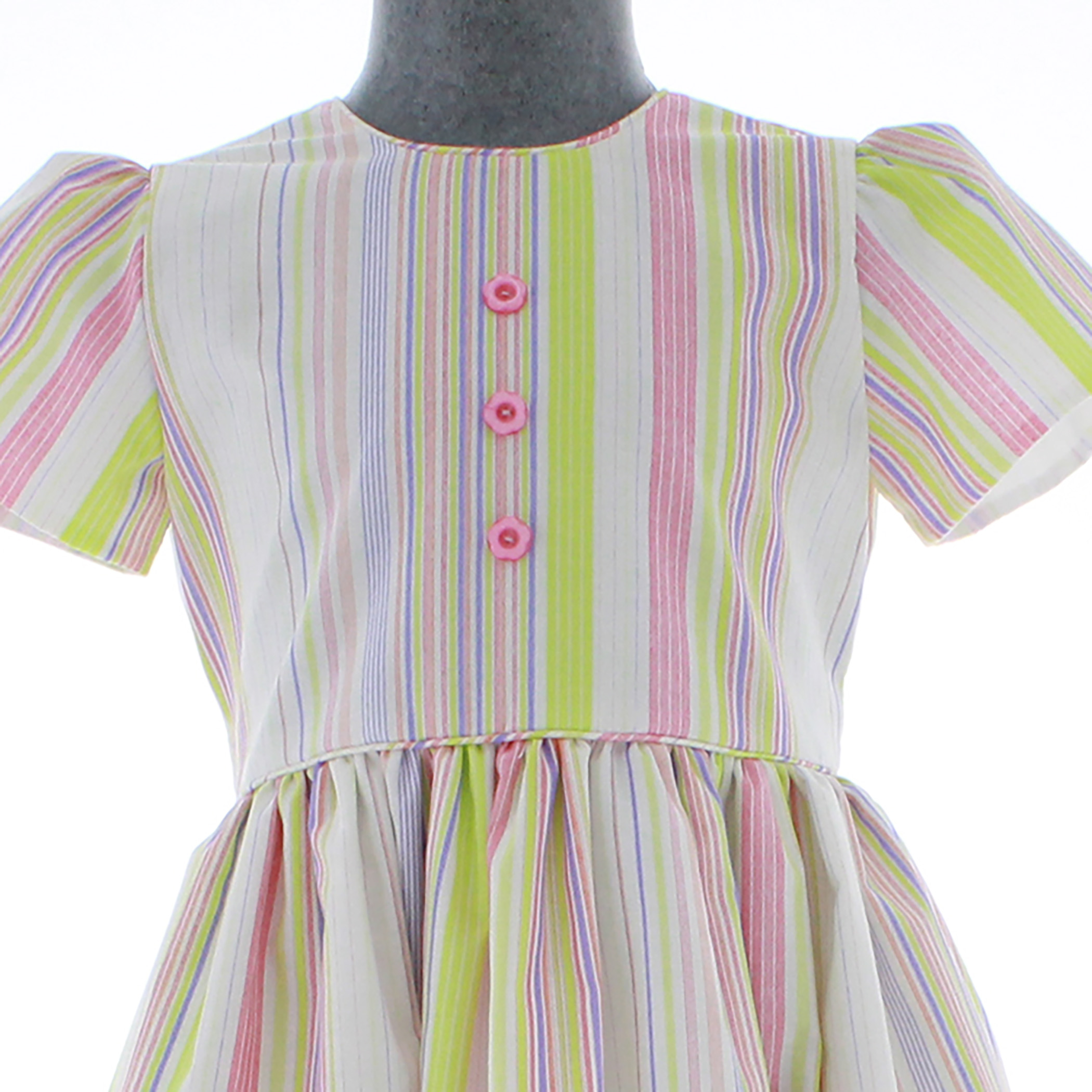 Vestido Niña Rayado Blanco 1 a 8 años 3570.