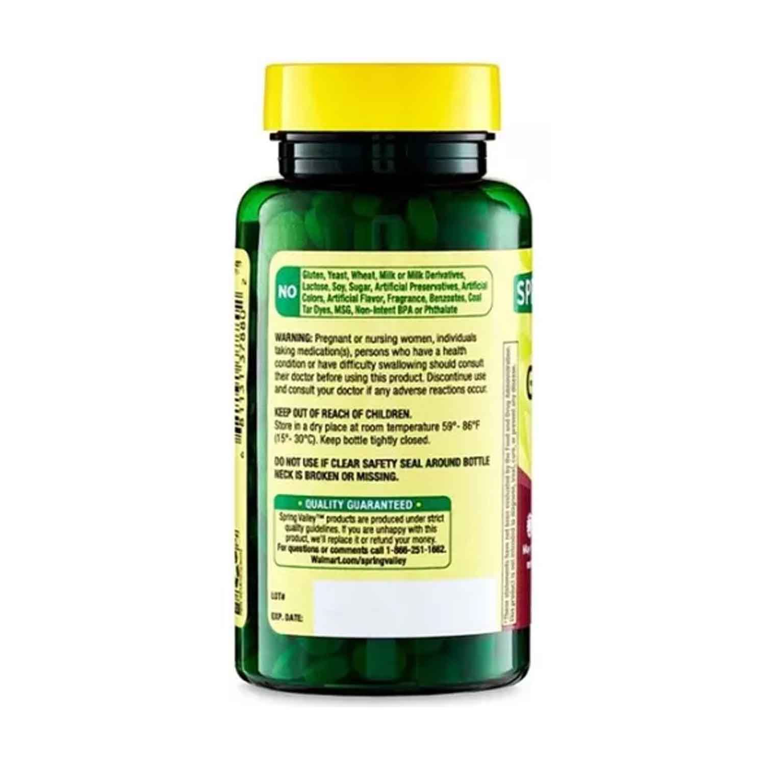 Ginkgo Biloba 60 mg Spring Valley 240 capsulas Ayuda Memoria, Reduce Fatiga