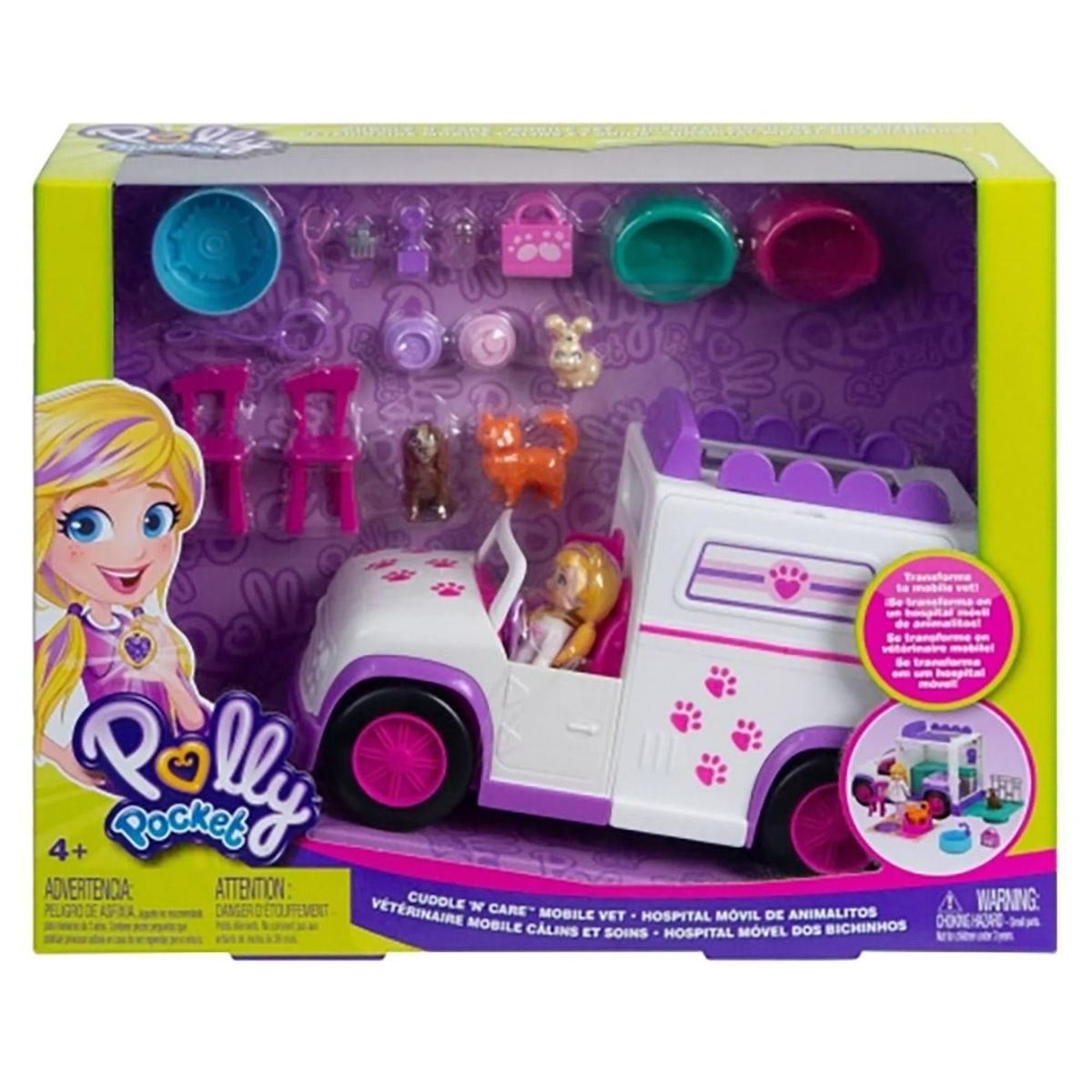 POLLY POCKET HOSPITAL MÓVIL DE ANIMALITOS CLINICA VETERINARIA