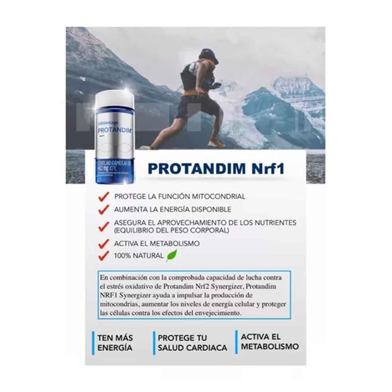 Protandim NRF1 LifeVantage 60 capsulas de 482mg c/u mas energia y mejor sueño