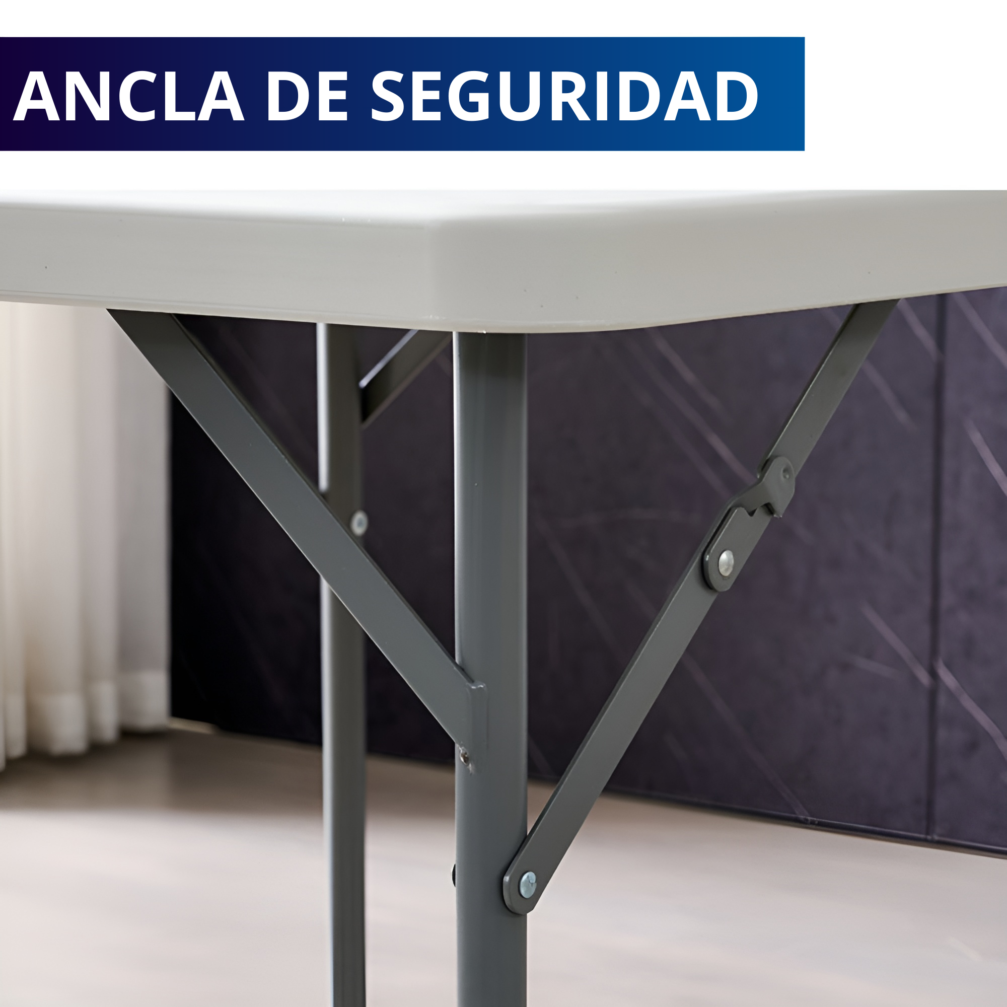 MESA DE PLASTICO CUADRADA PLEGABLE ECOMLAB HP-84F JARDIN