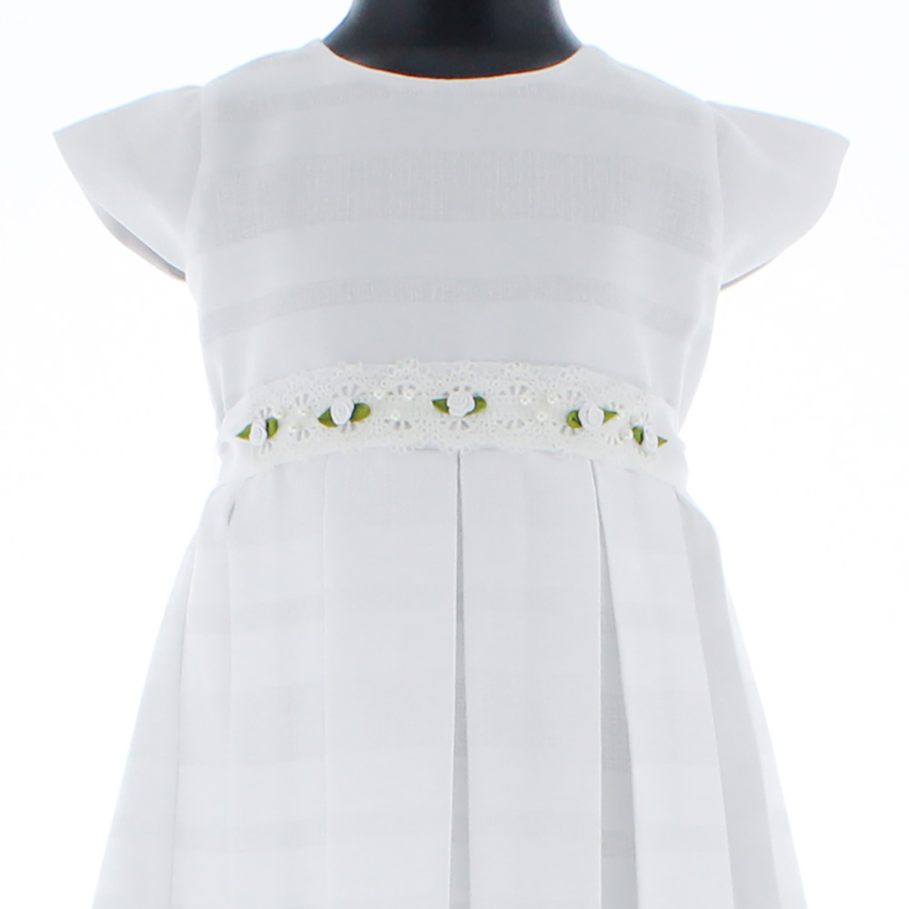 Vestido Niña Blanco 1 a 8 años Presentación Ceremonia Primera Comunion 3575.