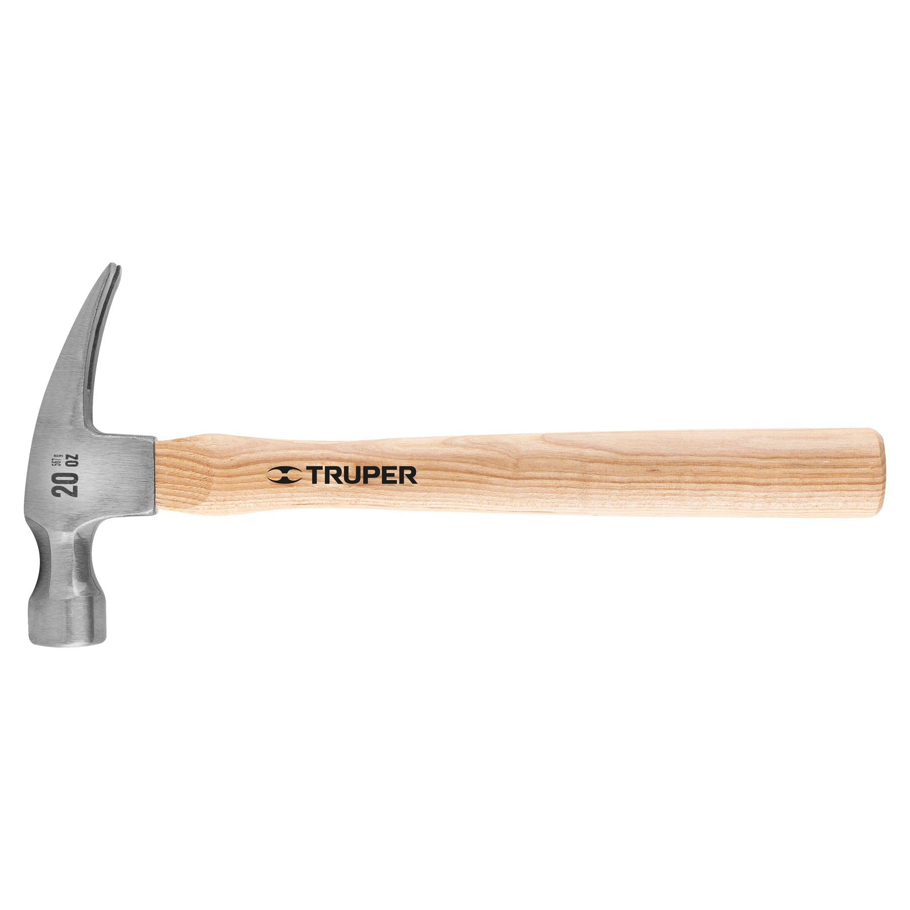 MARTILLO PULIDO 20 OZ UÑA RECTA, MANGO MADERA, TRUPER 16755