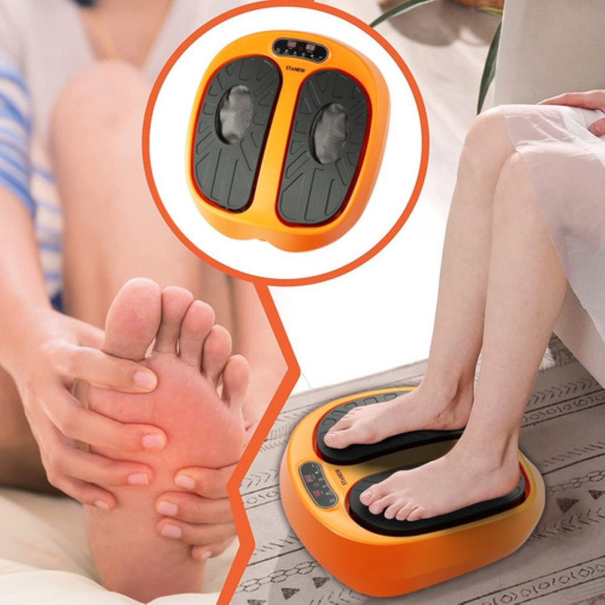 Piernas Masajeador Ejercitador Stanew Circulacion Fortalece NARANJA 