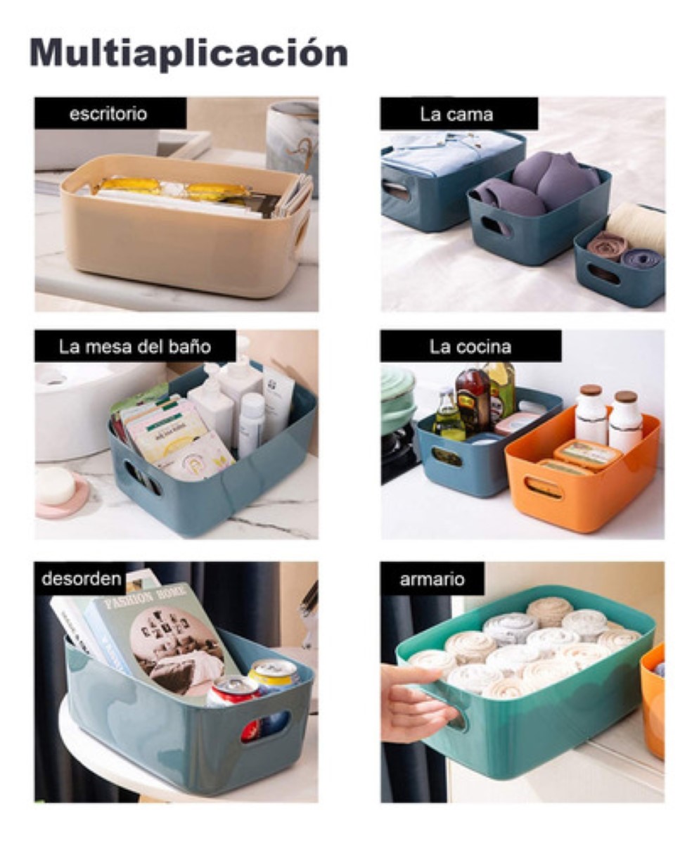Caja De Almacenamiento Para Cosméticos Y Papelería,12pzs COLORES 