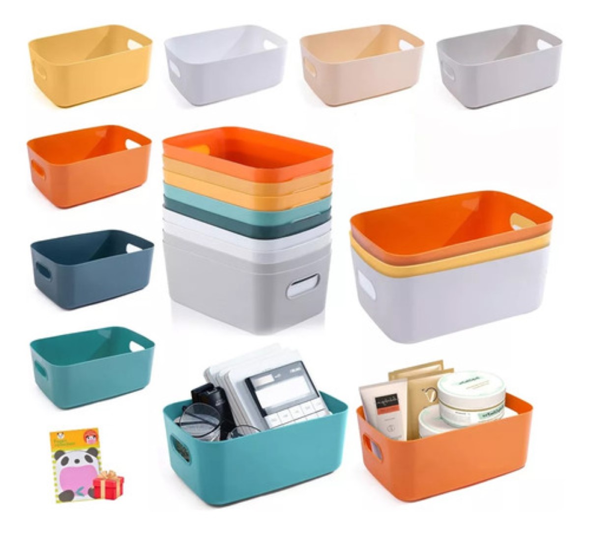 Caja De Almacenamiento Para Cosméticos Y Papelería,12pzs COLORES 