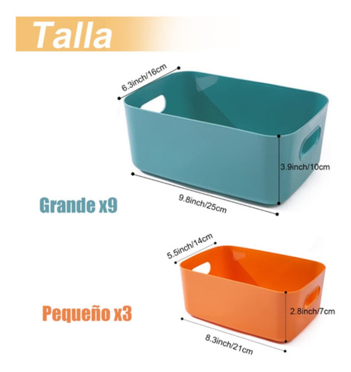 Caja De Almacenamiento Para Cosméticos Y Papelería,12pzs COLORES 