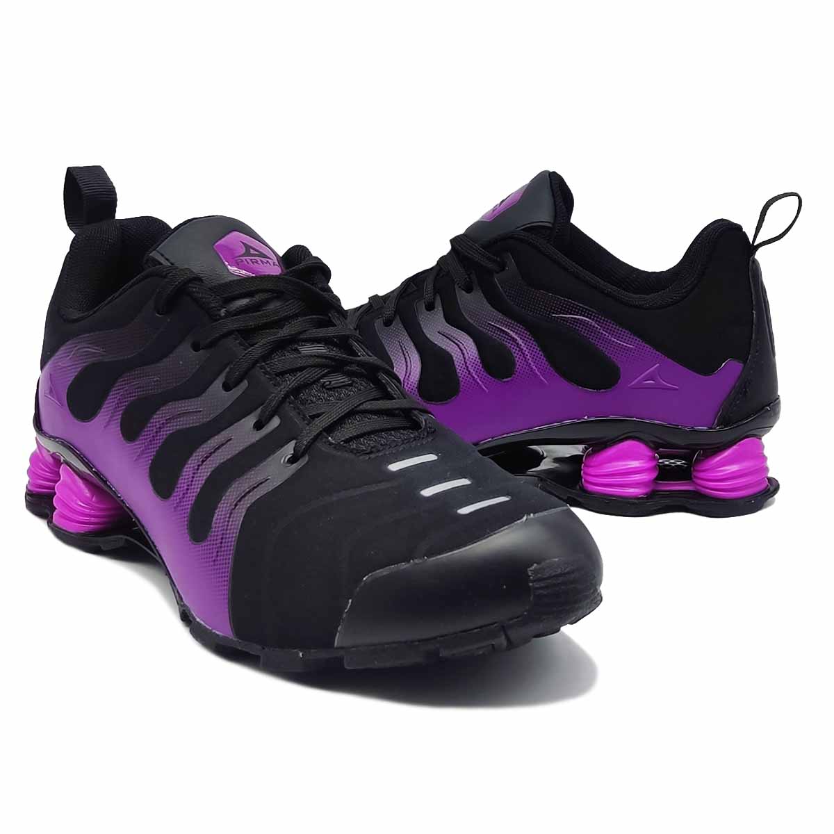 Tenis Pirma 4528 Negro Morado Mujer Runing Correr Ejercicio Originales