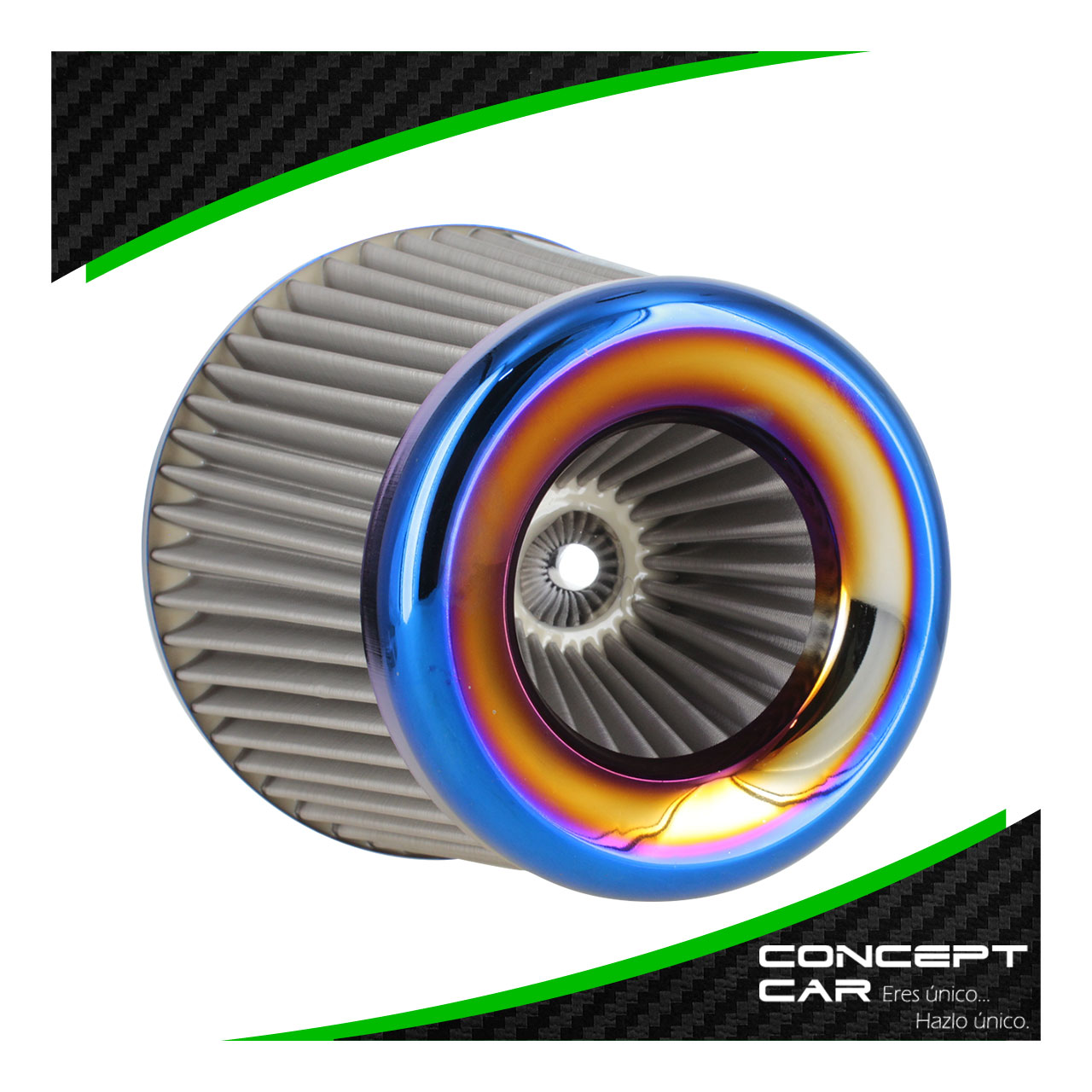 Filtro De Aire Alto Flujo Titanium Universal Auto Camioneta