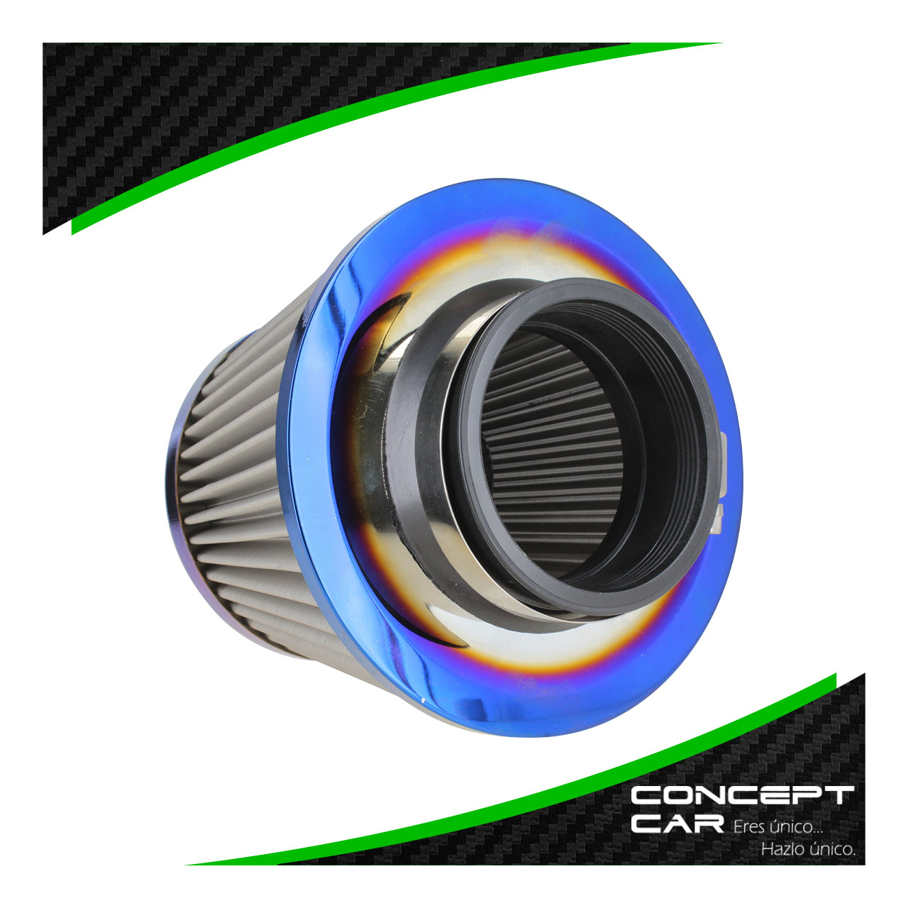 Filtro De Aire Alto Flujo Titanium Universal Auto Camioneta