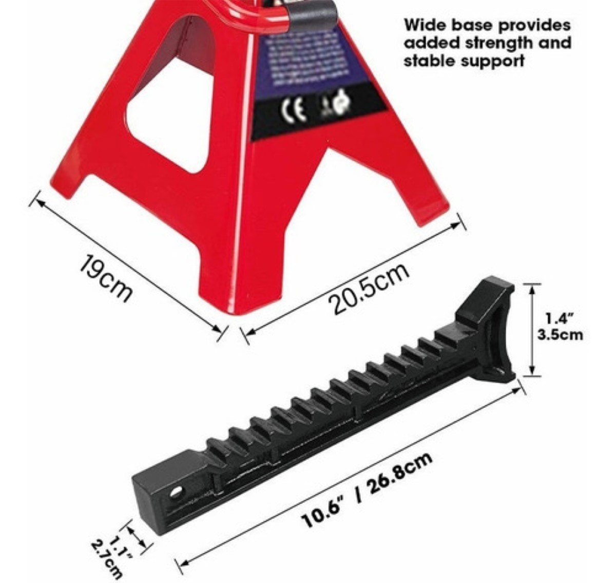 2 Piezas Torres Para Auto Torre Automotrices De 3 Toneladas rojo