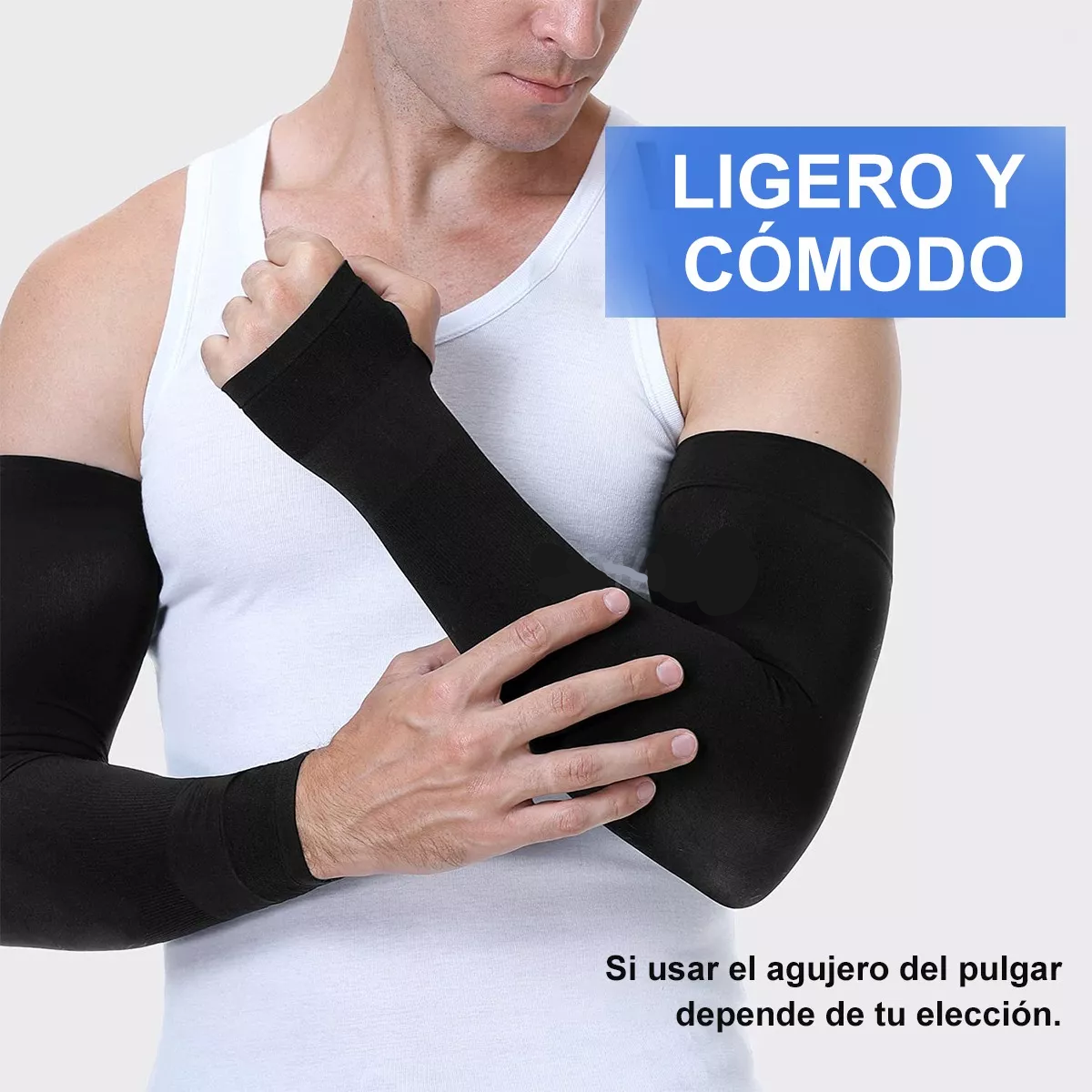 Set 3 Par Bandana Y Mangas Deportivas Para Brazo Moto Sol Uv Negro