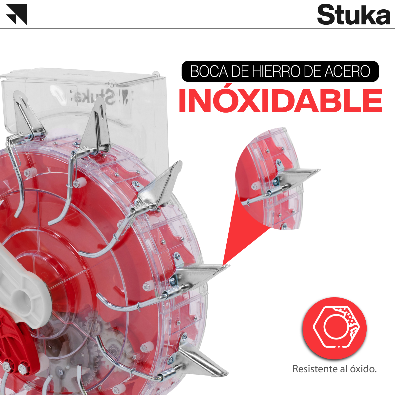 Sembradora Manual De Semillas FORLÍ C/Contenedor | 12 Picos | 6 Discos Intercambiables