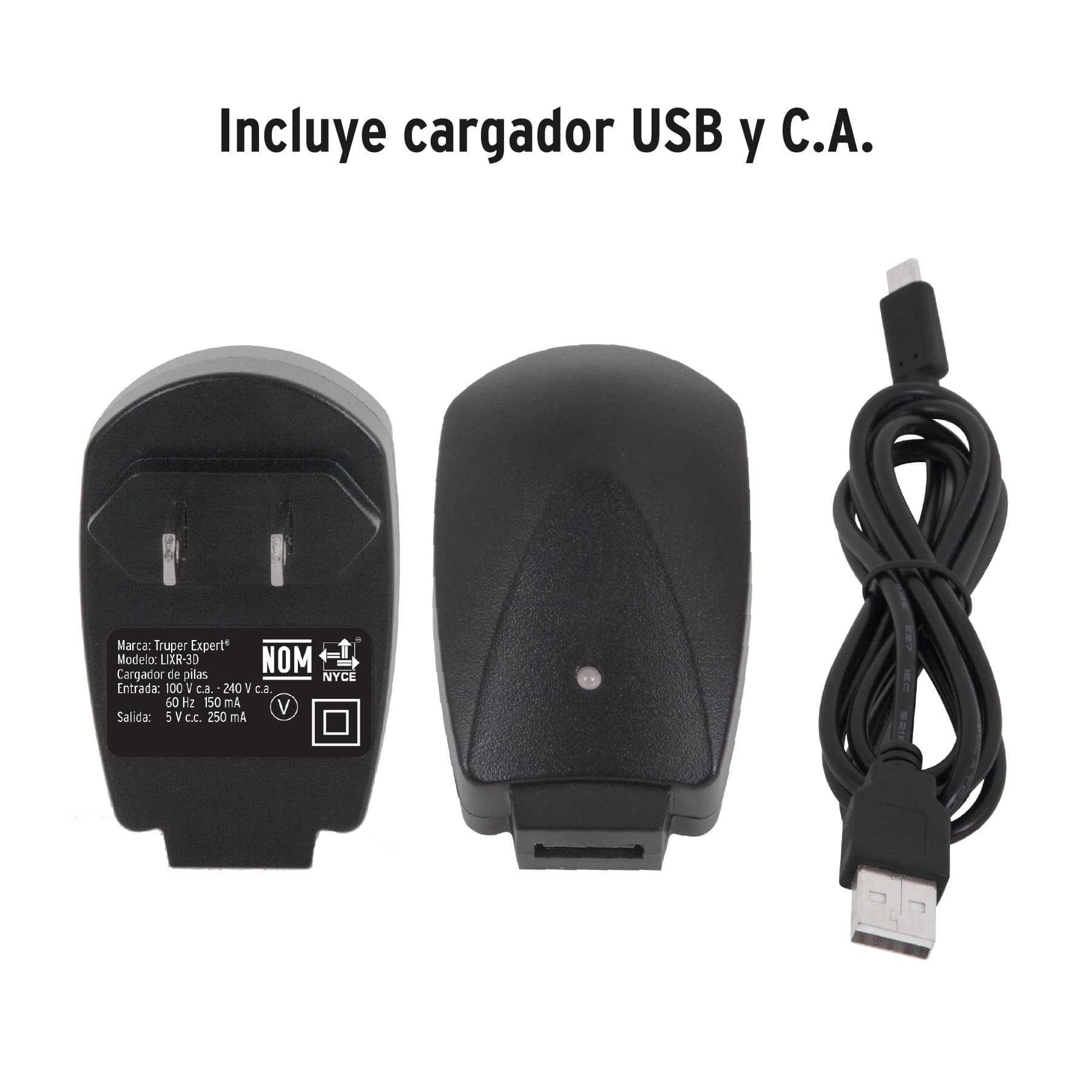 LINTERNA LED RECARGABLE DE ALUMINIO 670 LM, TRUPER EXPERT 16778