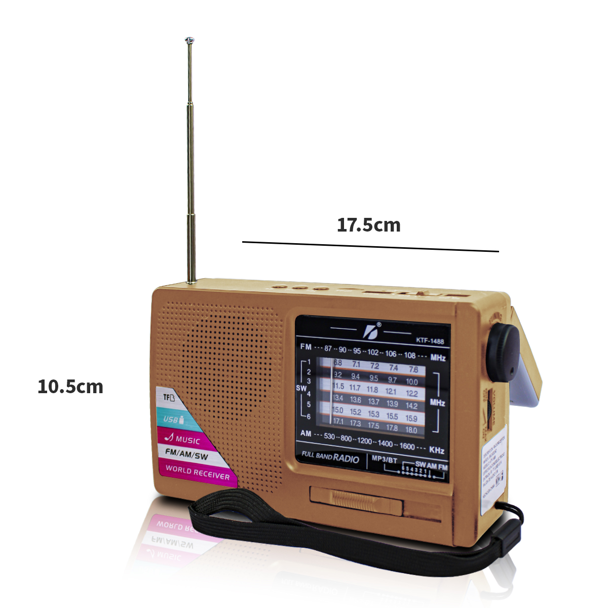 Radio Receptor de onda corta ktf-1488