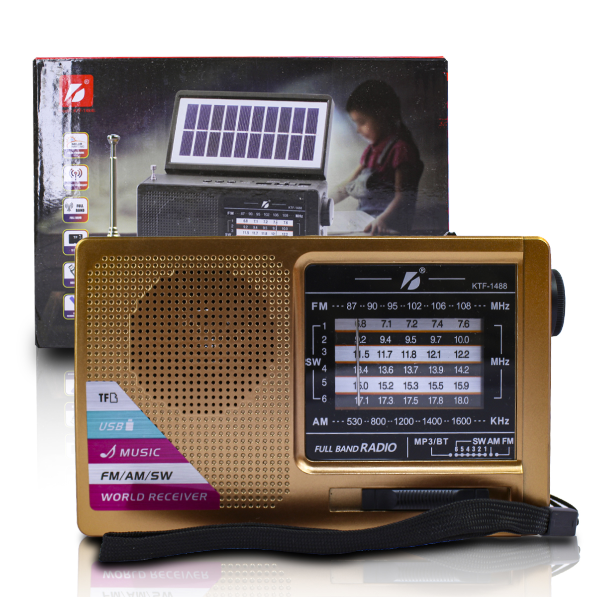 Radio Receptor de onda corta ktf-1488