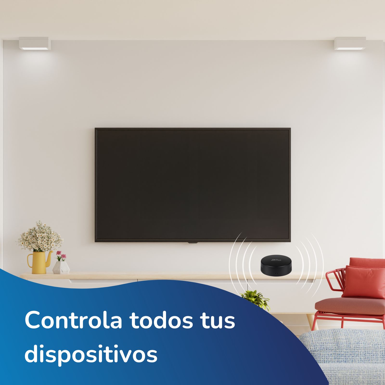 Control remoto inteligente,IR (infrarrojo), compatible con Alexa y Google home Zkteco 
