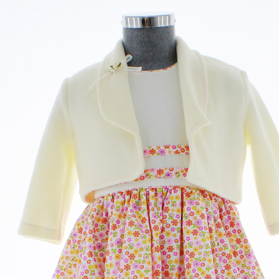 Vestido para Niña Blanco con Bolero 1 a 8 años 3577.