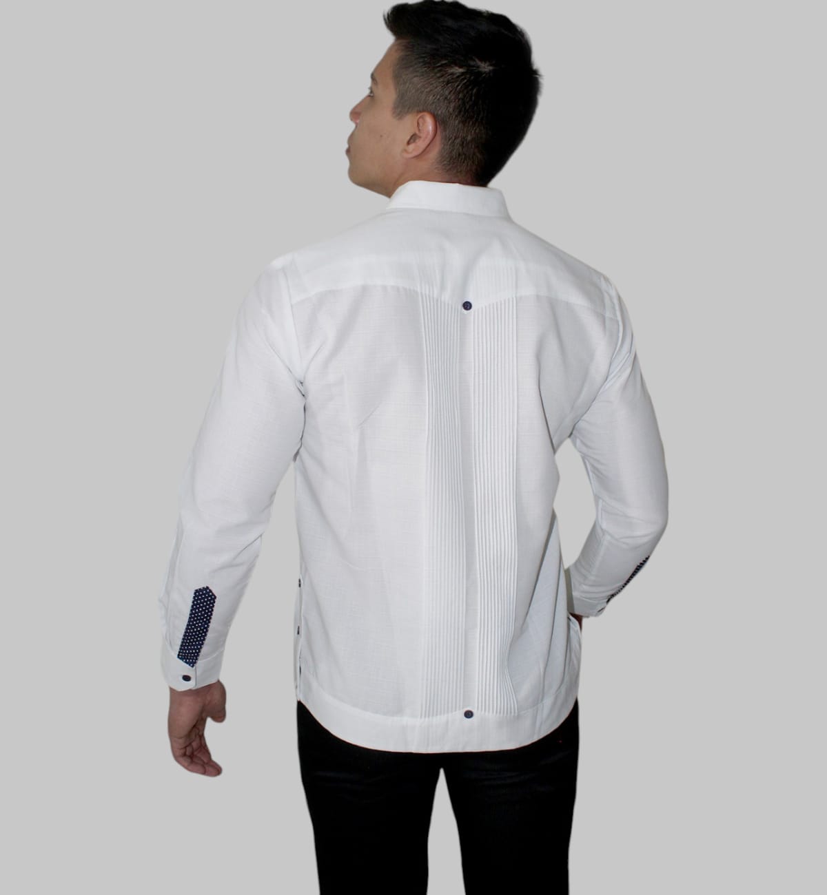 Guayabera 100% Lino Fresco Premiun Manga Larga Incluye Cubre Polvos