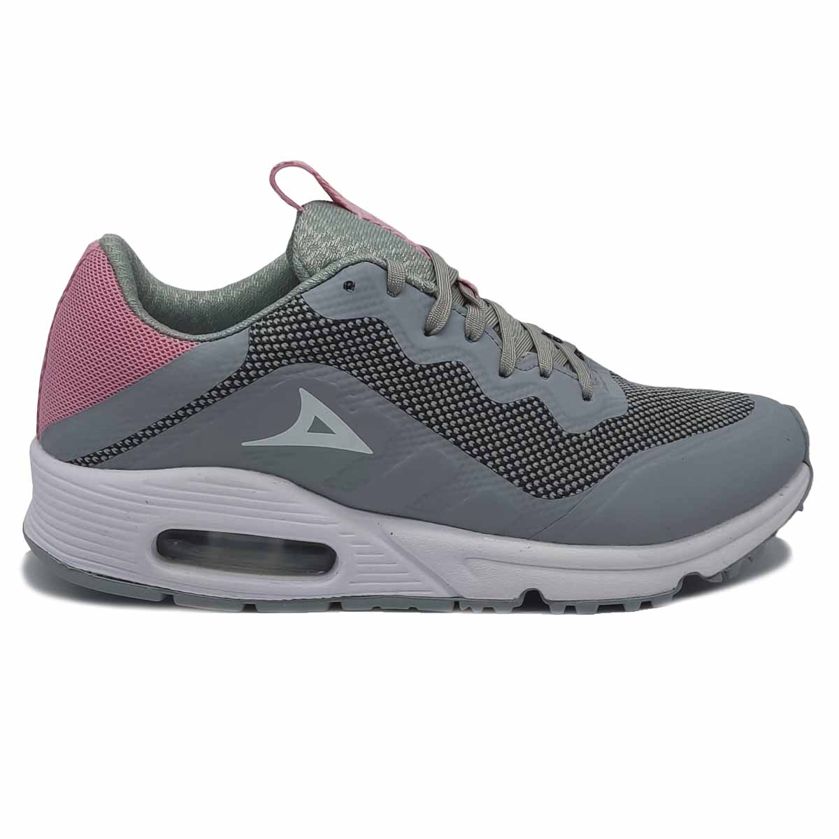 Tenis Pirma 4512 Gris Rosa Mujer Deportivos Válvula Correr