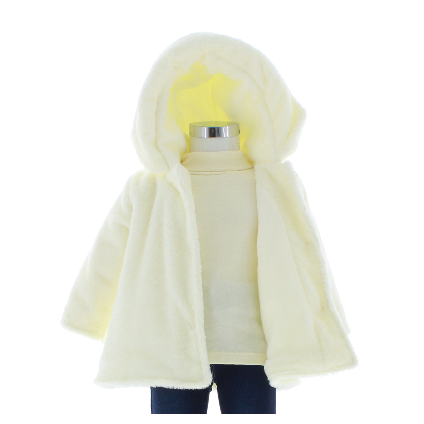 Abrigo Niña color Hueso Bebe Chamarra Tejida 3600 0 A 4 Años.