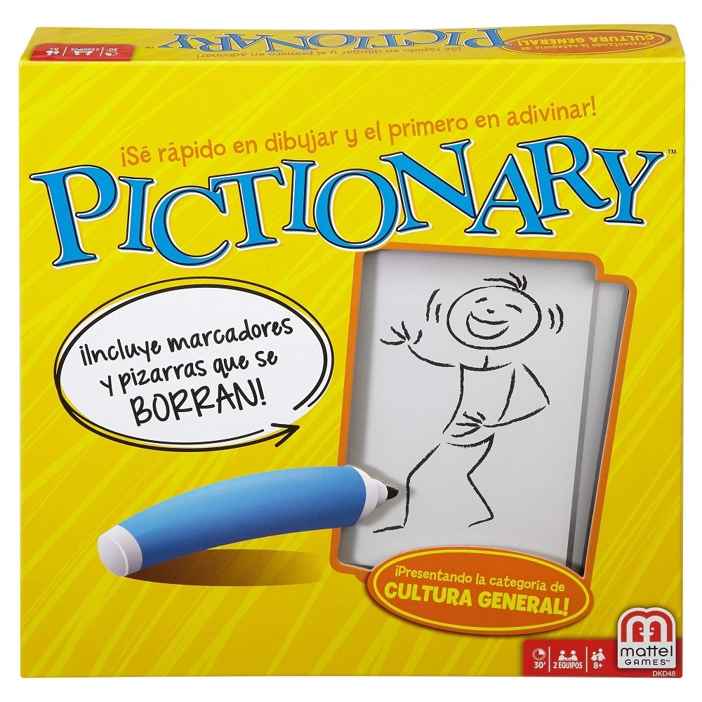 Pictionary juego de mesa original para 2 equipos de jugadores