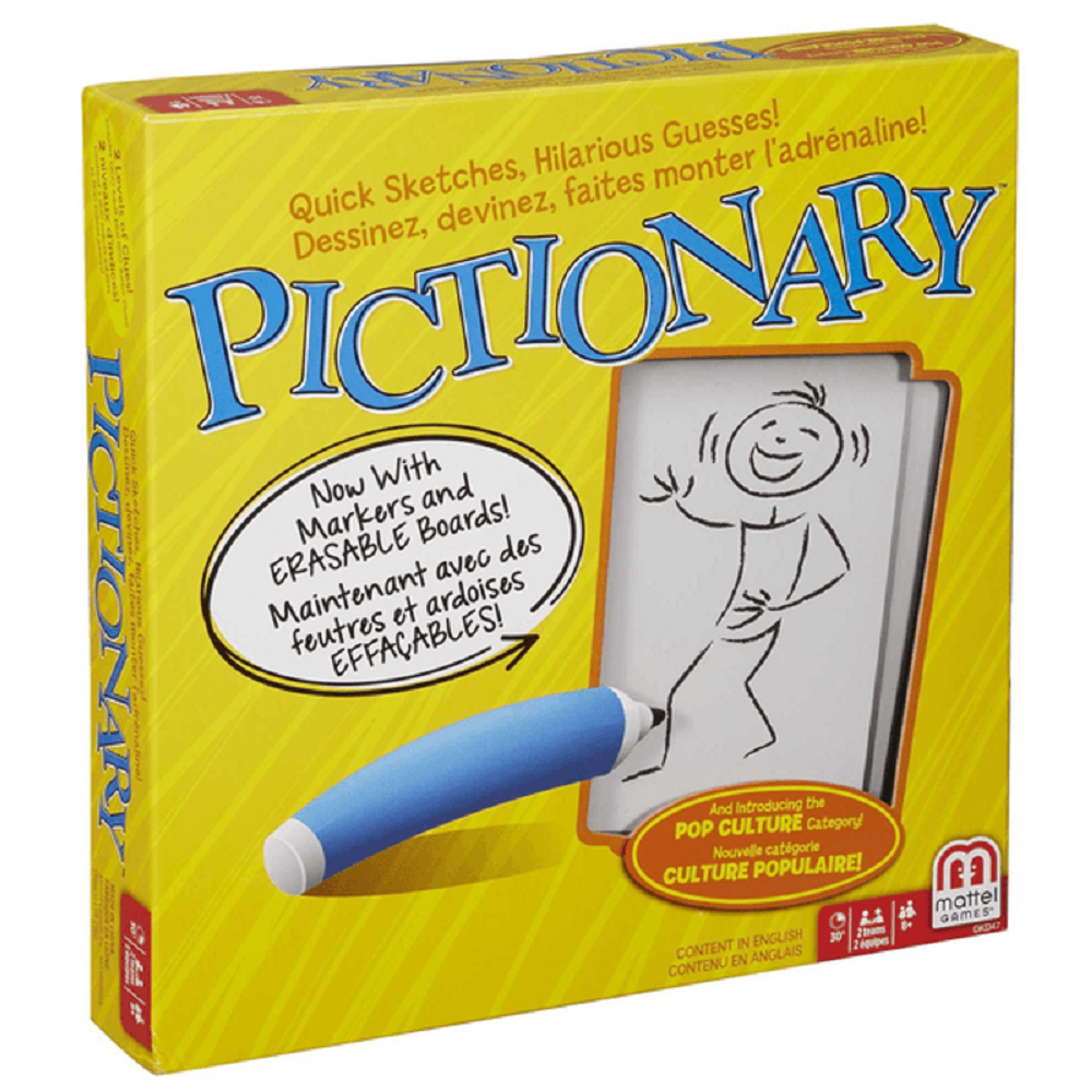 Pictionary juego de mesa original para 2 equipos de jugadores