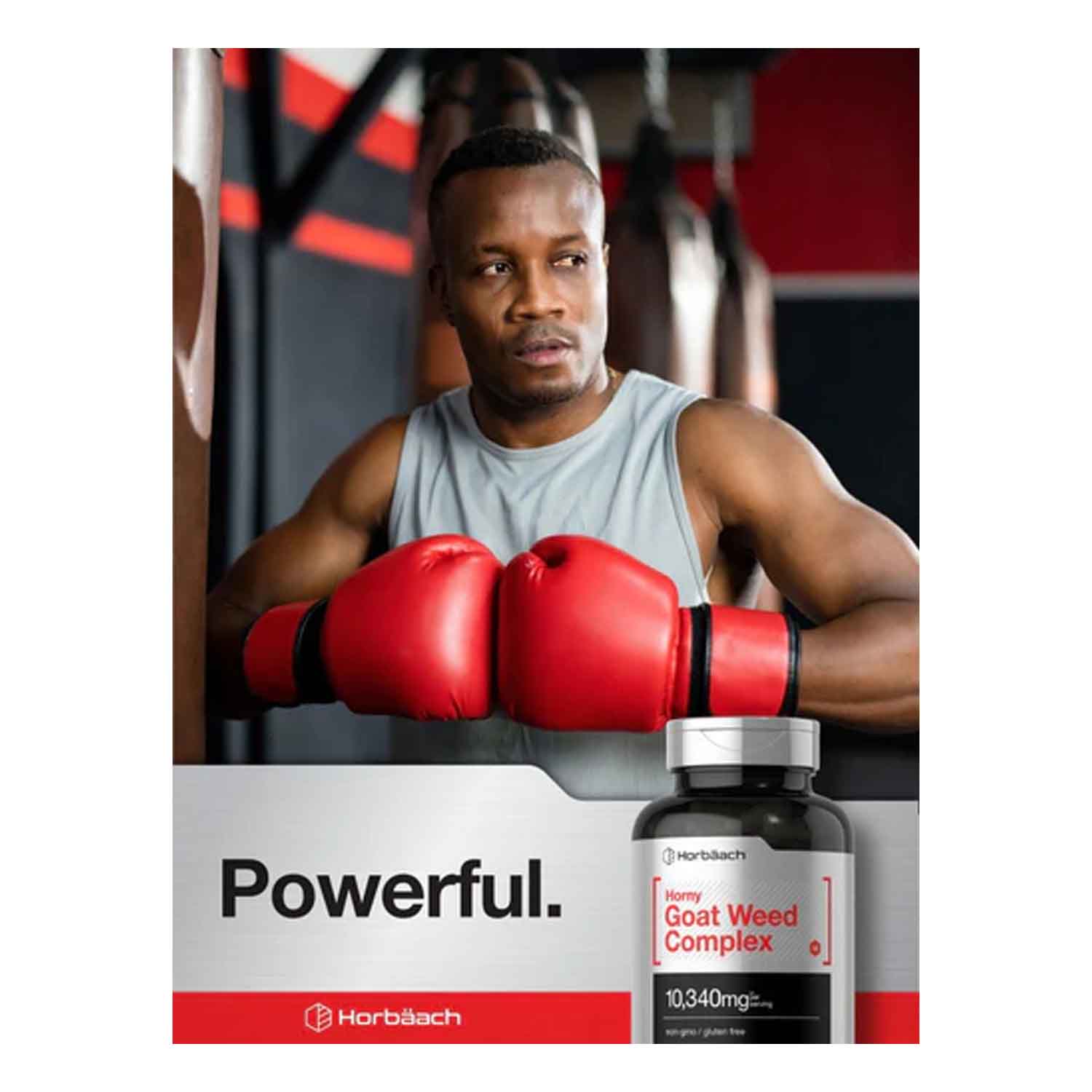 Horny Goat Weed 10,340mg Horbäach 180 capsulas Vitalidad, Libido, Energia 