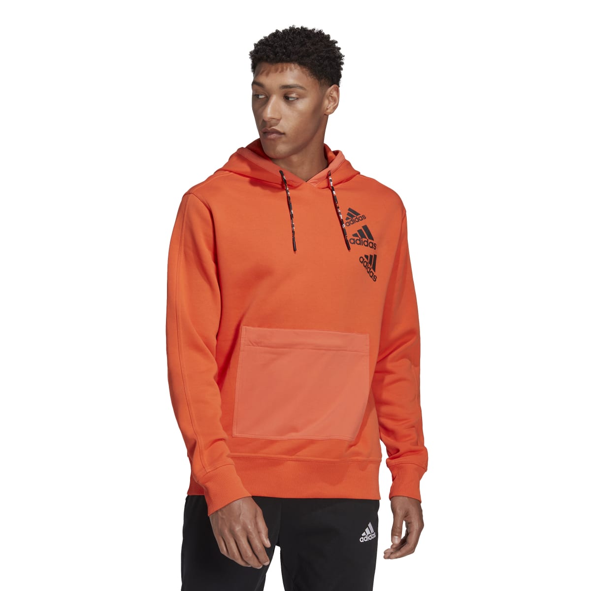 Sudadera Deportiva Unisex adidas BrandLove Fleece Naranja 