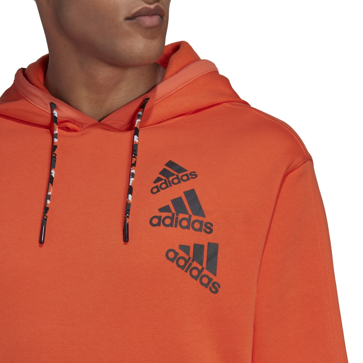 Sudadera Deportiva Unisex adidas BrandLove Fleece Naranja 