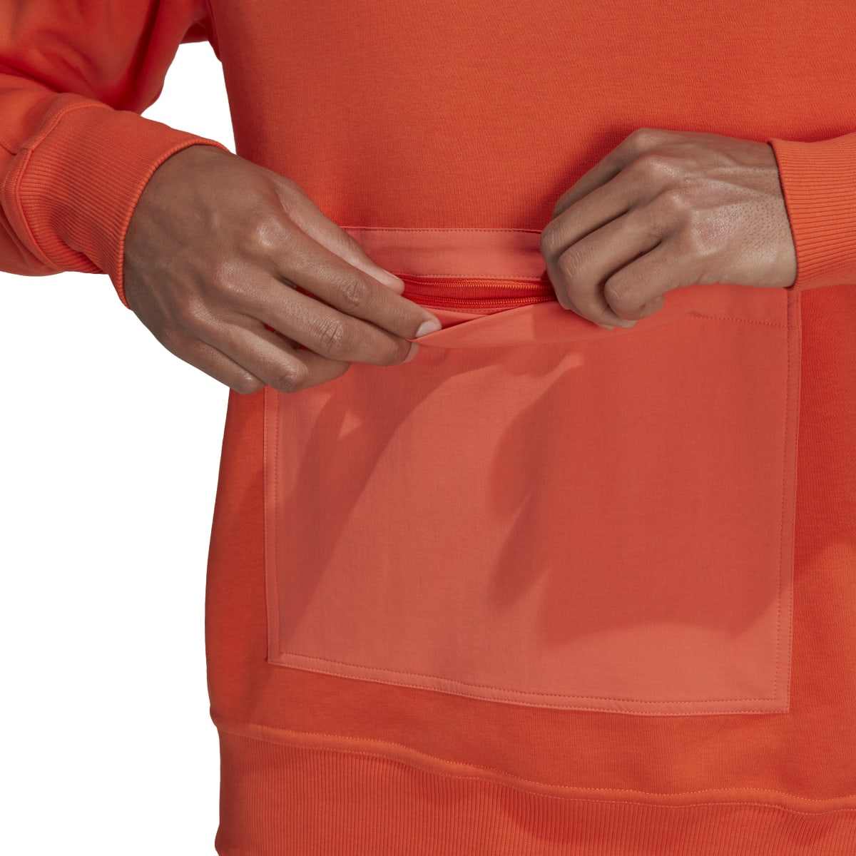 Sudadera Deportiva Unisex adidas BrandLove Fleece Naranja 