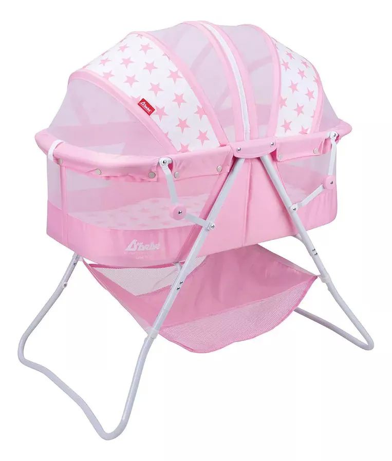 Cuna De Viaje Para Bebé Colecho Con Mosquitero Ts001 - Rosa - Confety World