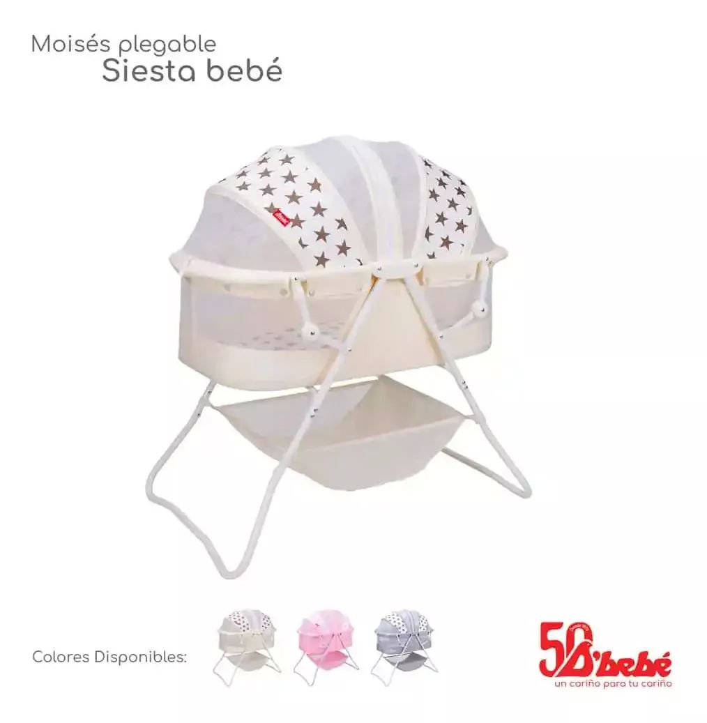 Cuna Moisés Bambineto Plegable Siesta Bebé Beige D'bebé