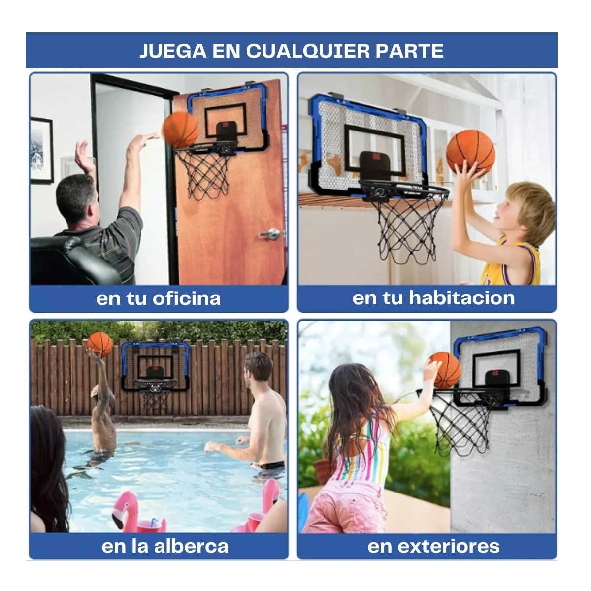 Tablero Basketball Juguete Gratis Balon Para Pared O Puerta