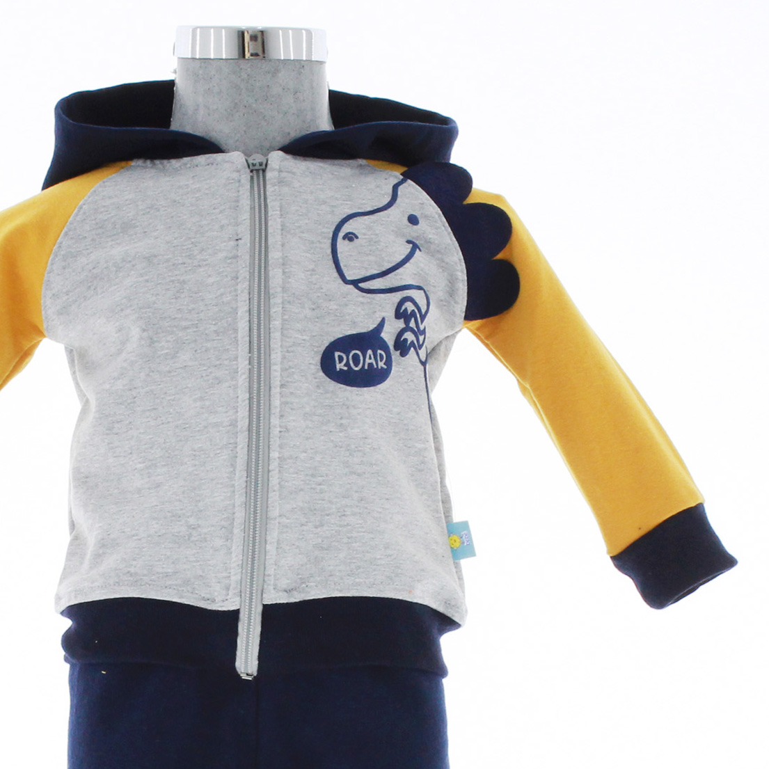 Conjunto Pants Para Bebé Niño 2 Piezas Gris 3632 0 a 3 años