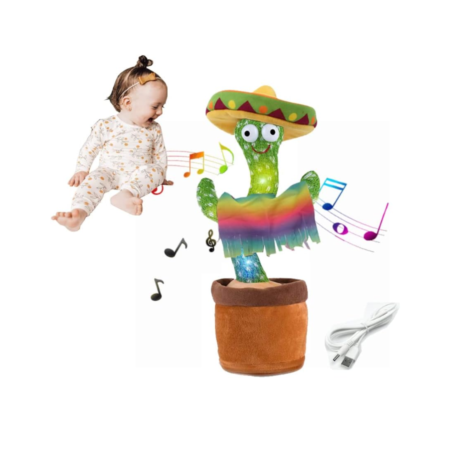 Cactus Bailarín Peluche Felpa Juguete Para Niños Recargable