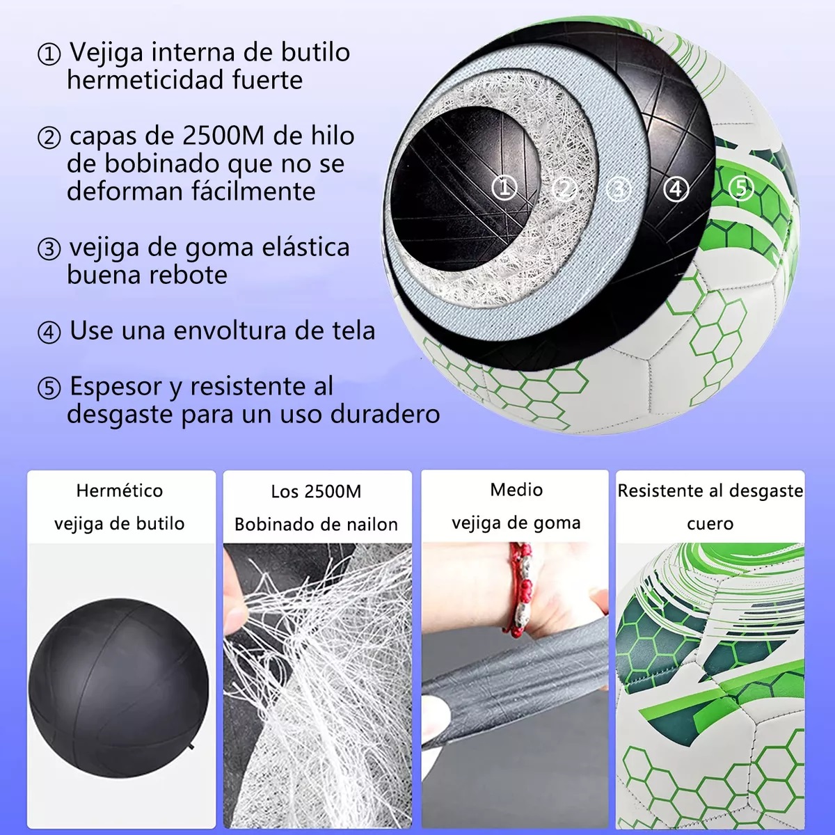 Balón Fútbol Soccer No.5 Classic Oficial Profesional Blanco