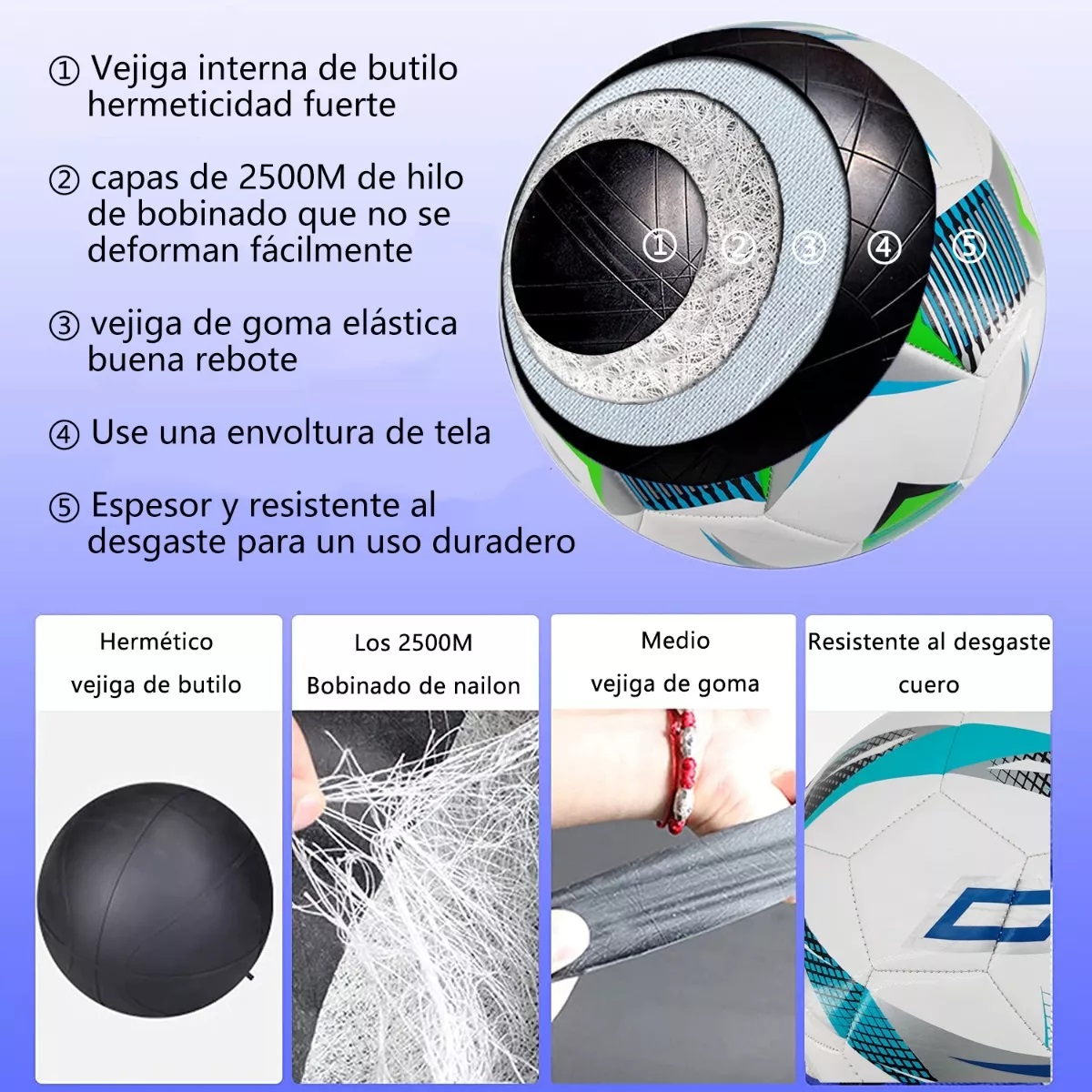Balón Fútbol Soccer No.5 Classic Oficial Profesional