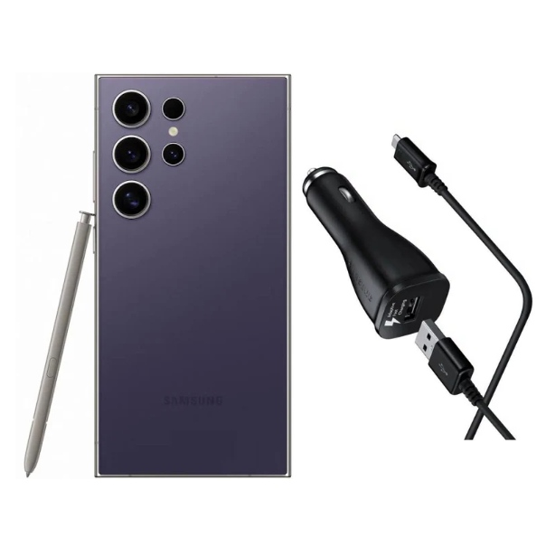 Samsung Galaxy S24 Ultra Morado 512GB Nuevo + Cargador para Auto 25W.
