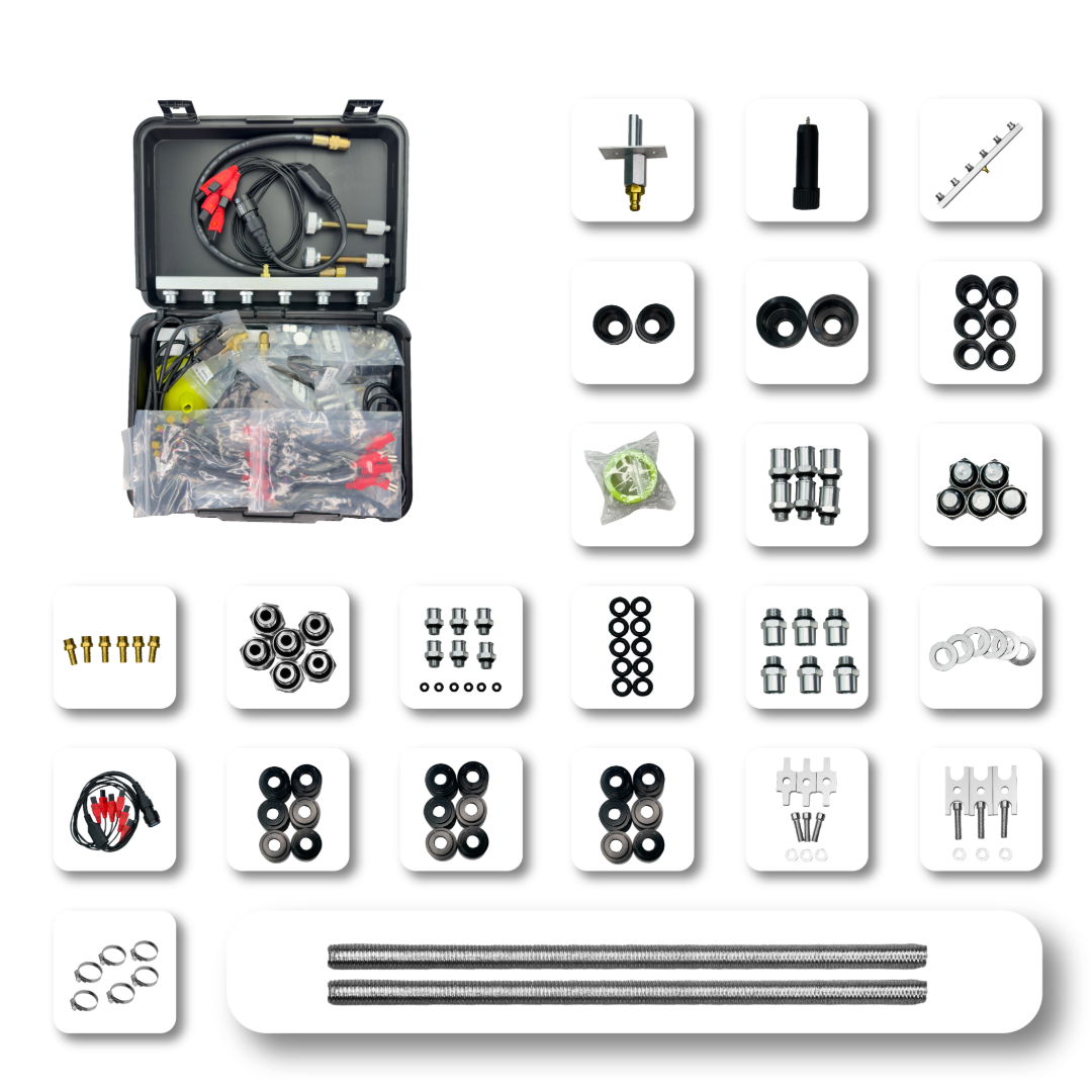 Laboratorio De Inyectores HANTEC 6 Inyectores Pro GDI Piezoeléctrico Con Mesa incluye Liquidos y Tina               