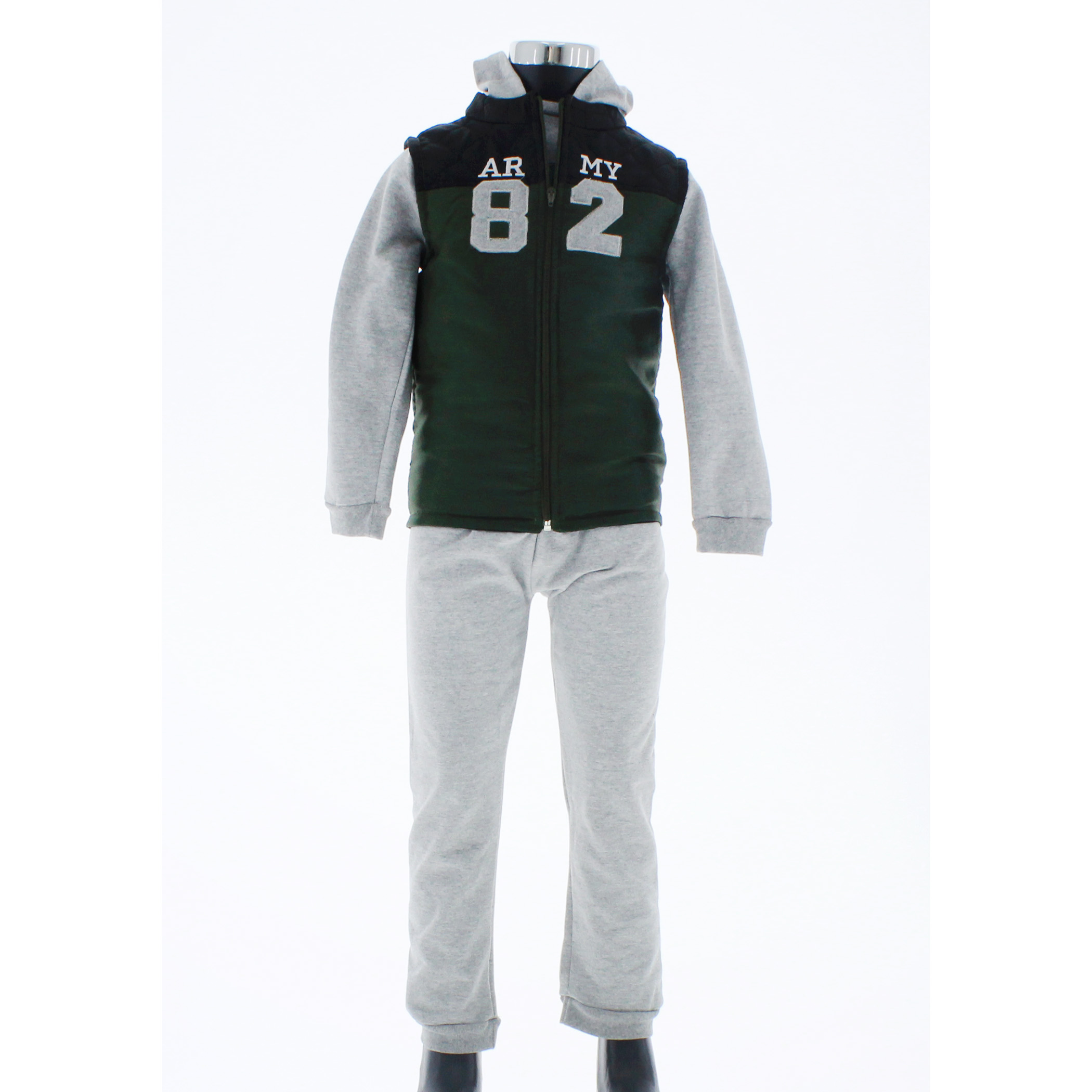 Conjunto Pants Niño 3 Piezas Gris 3640 1 a 8 Años