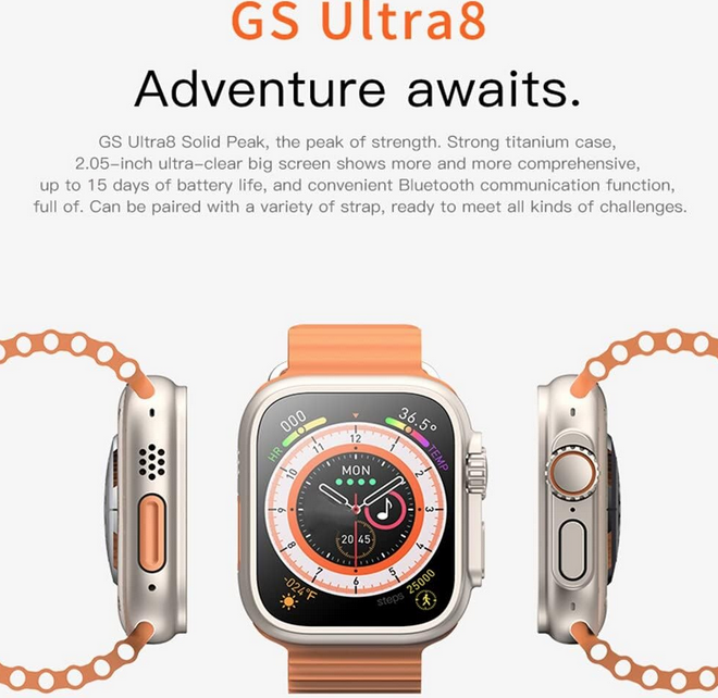 Smart Watch 8 Ultra Para IPhone Android IOS.