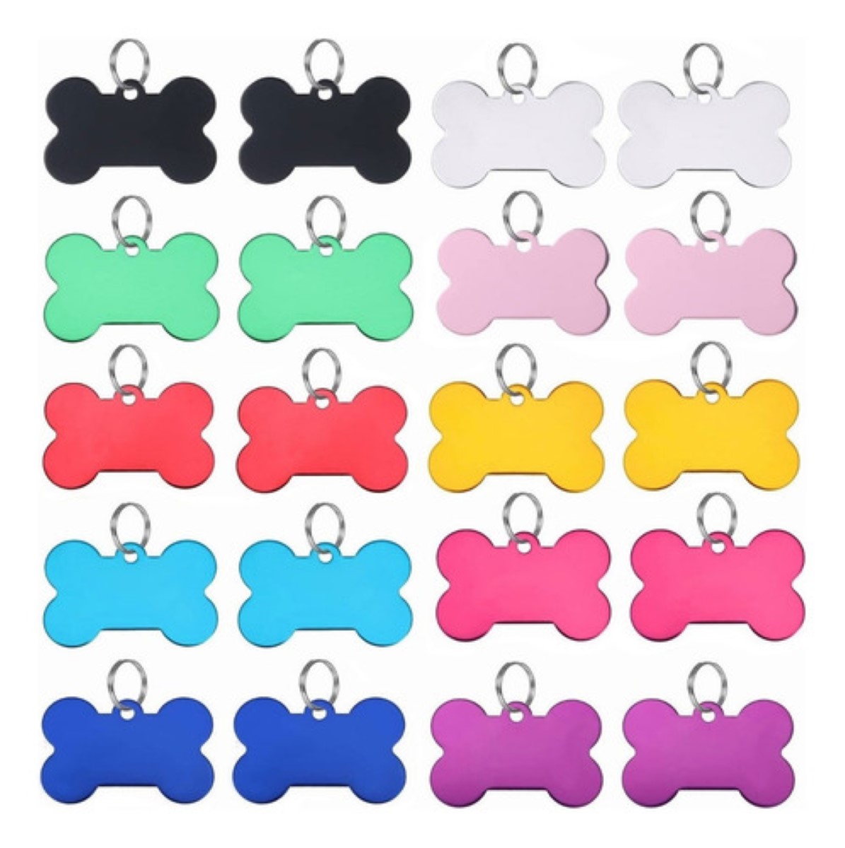 Etiquetas Identificación Para Perro, 20 Pcs Colores Mixtos