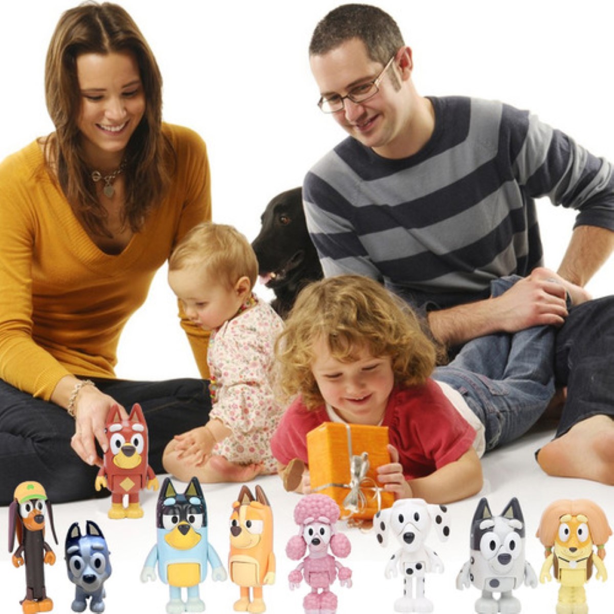 12pcs Bluey Familia Y Amigos Figura Modelo Juguete COLORES MIXTOS 