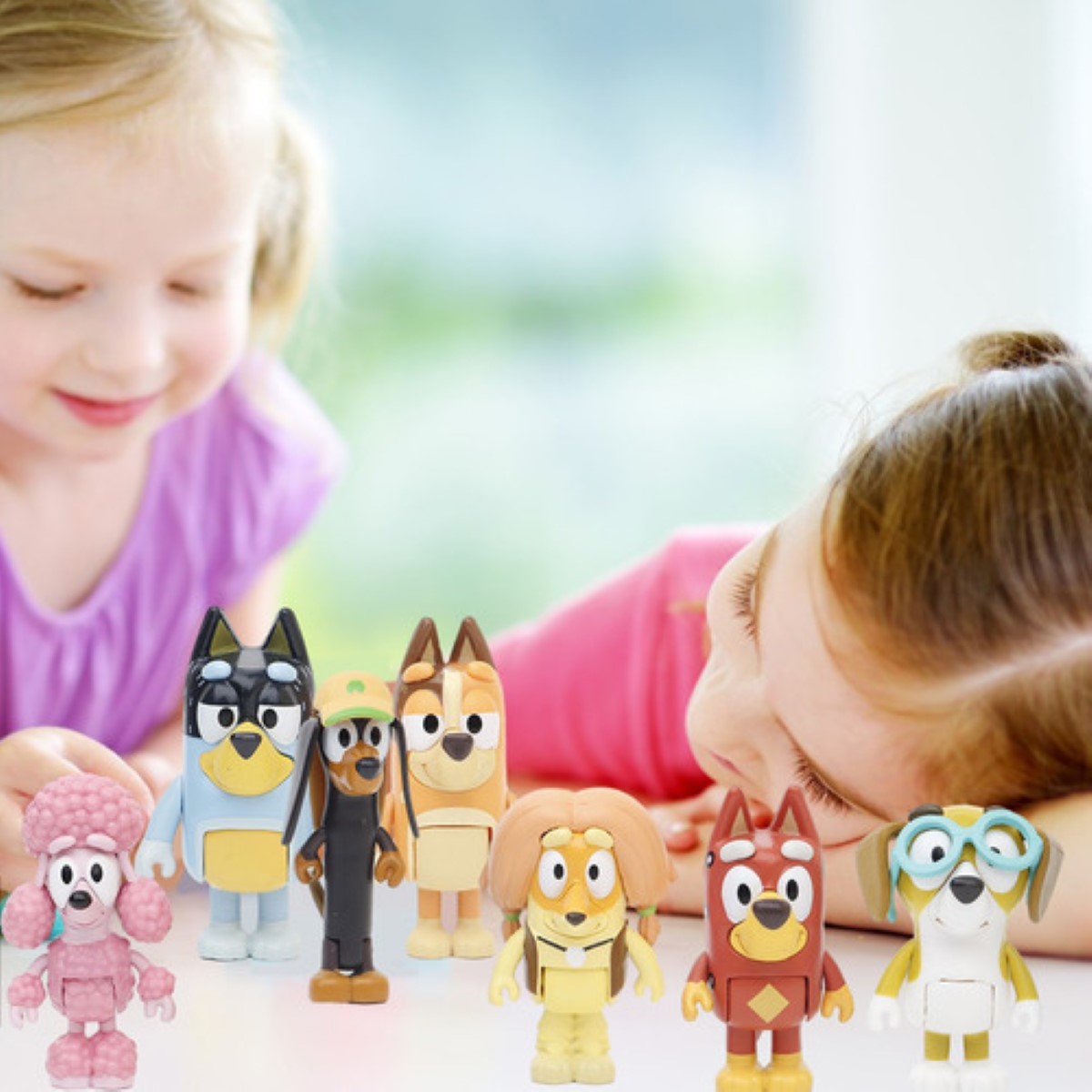 12pcs Bluey Familia Y Amigos Figura Modelo Juguete COLORES MIXTOS 