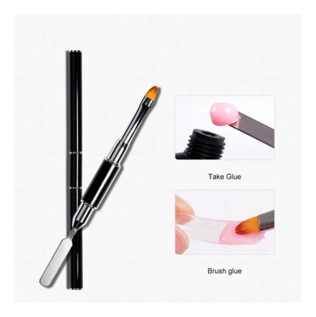 Kit Uñas Polygel 15mlx6 Gel Base Top Slip Solución Tipsx20