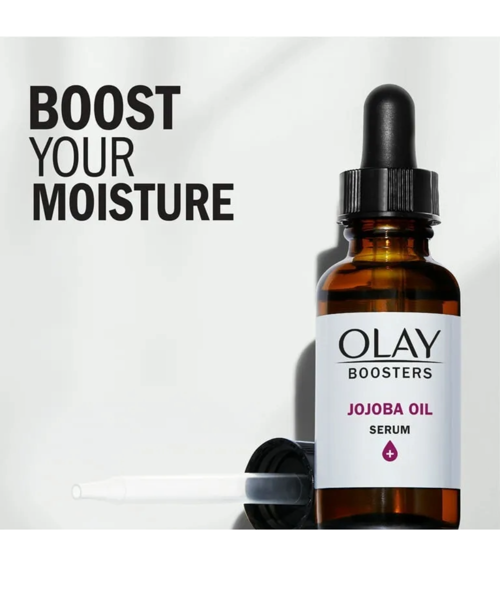 Suero de cuidado facial e hidratacion total, con aceite de jojoba, Olay Boosters