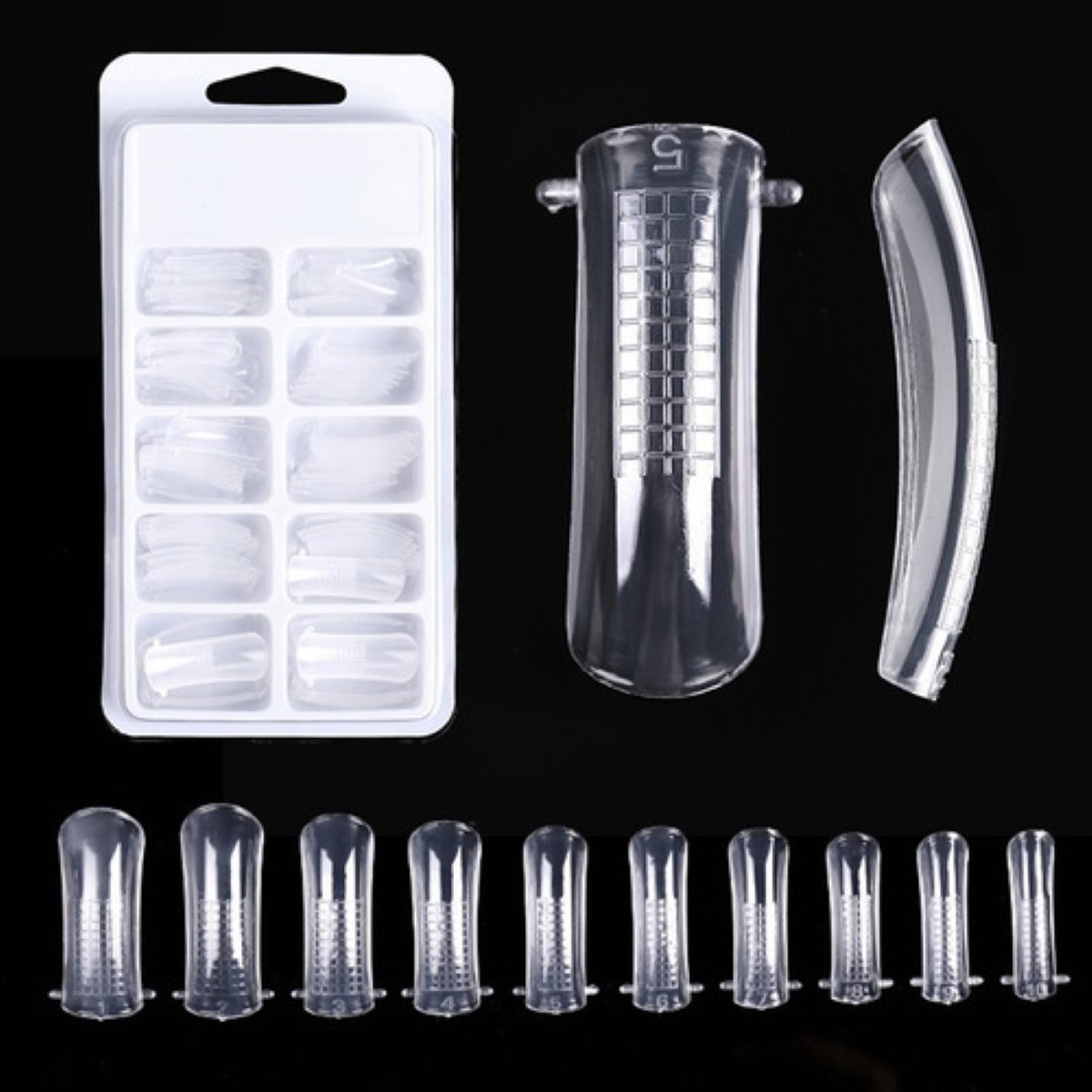 Kit Uñas De Polygel Acrílico 15 Pzas Poligel Con Lámpara