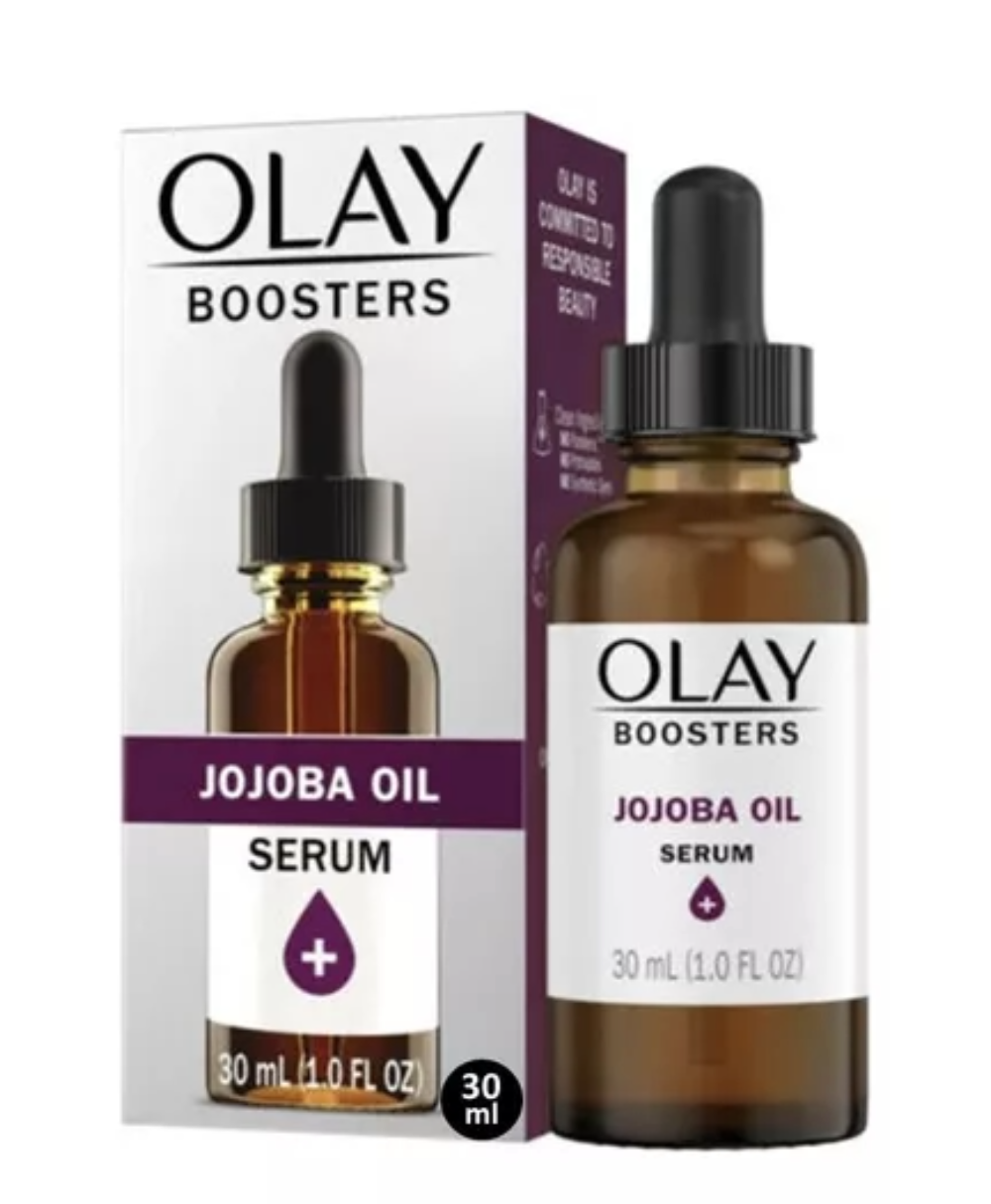 Suero de cuidado facial e hidratacion total, con aceite de jojoba, Olay Boosters